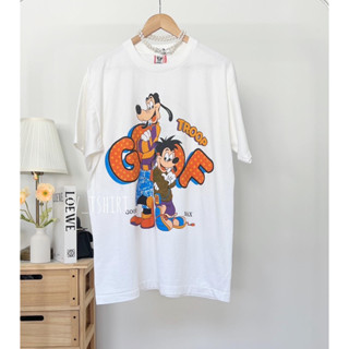 เสื้อยืดสีขาวฟอกgoofy