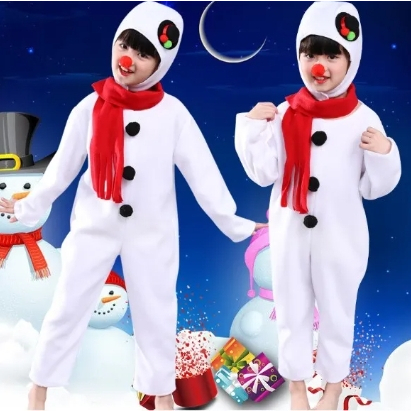 ชุดสโนแมน ชุดสโนแมนเด็ก ตุ๊กตาหิมะ มนุษย์หิมะ snowman ชุดคริสมาสต์ พร้อมส่งจากกรุงเทพ