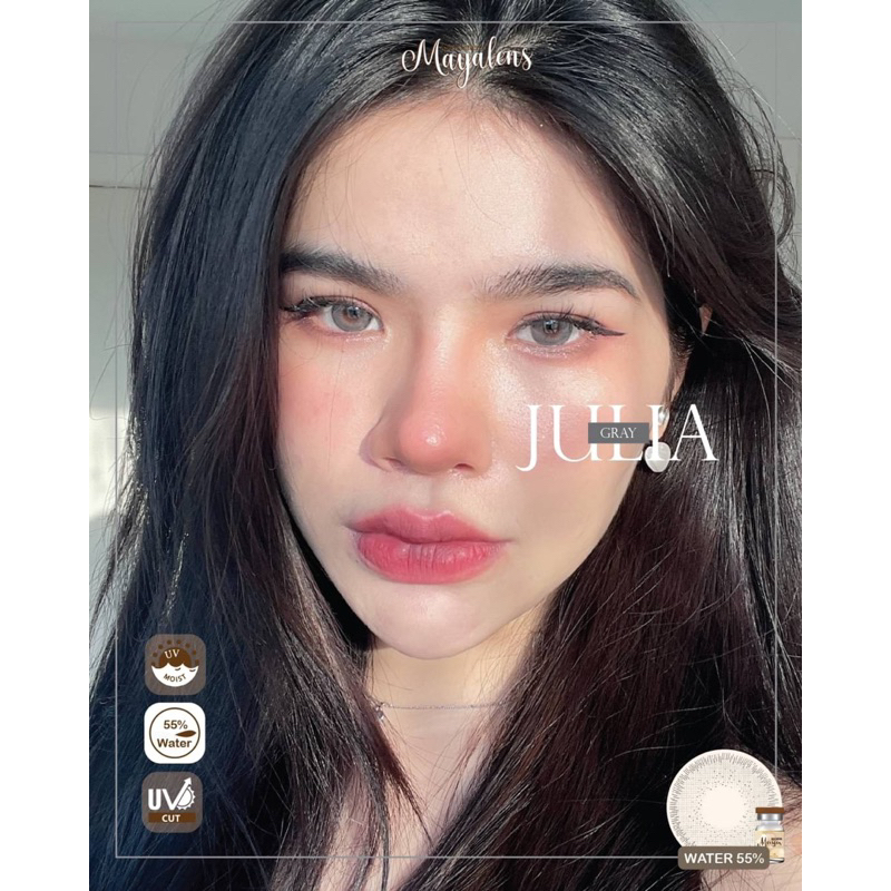 Julia gray คอนแทคเลนส์ (Mayalens ค่าอมน้ำ 55%) ราคา ถูกที่สุด ดีลบีเคเค แกลเลอรีภาพที่ 5