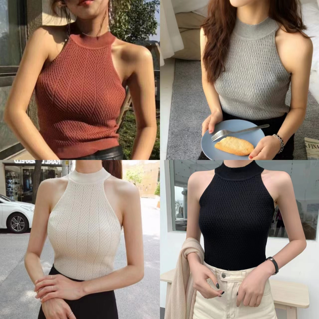 🔥SELL🔥เสื้อผ้าแฟชั่นผู้หญิง เสื้อแขนกุดผู้หญิง  เซ็กซี่ผ้านิ่มใส่สบาย เสื้อไหมพรมผ้ายืด