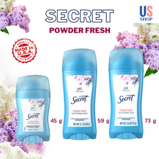 โรลออน SECRET pH Balanced กลิ่น POWDER FRESH : Antiperspirant and Deodorant สูตร 24hr Invisible Solid