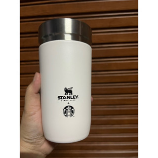 starbucks stanley Thailand white with purple lid 16 oz to go