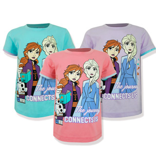 เสื้อยืดเด็กหญิง เอลซ่า (4-10ขวบ) *ลิขสิทธิ์แท้* Frozen โฟรเซ่น Elsa ดิสนีย์