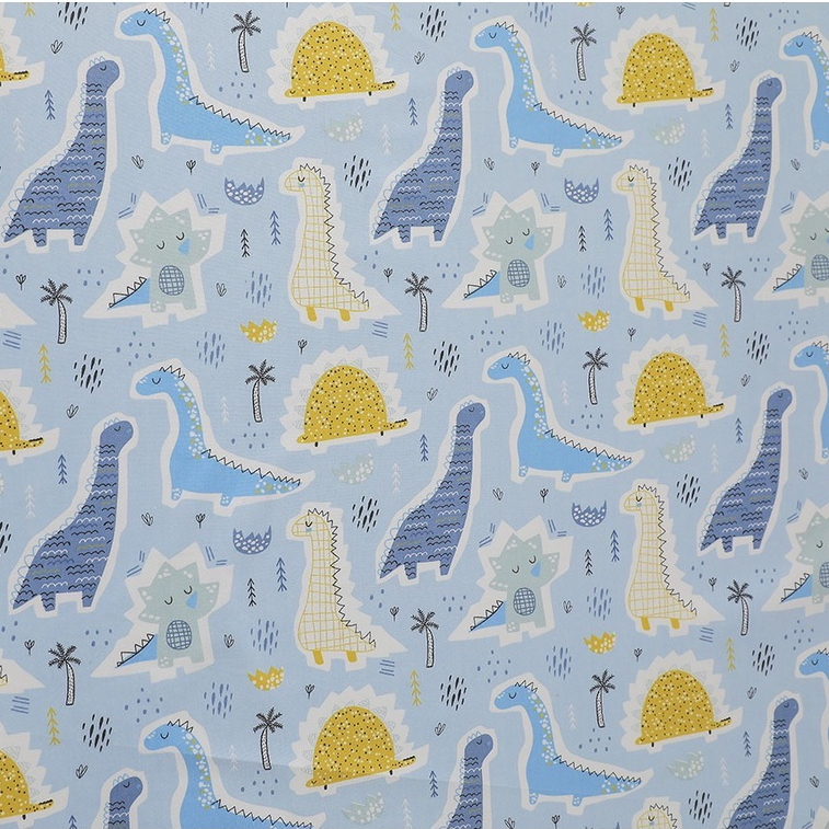 ผ้าคอตตอน 100% ทอทวิล ผ้าเมตร หน้ากว้าง1.6 เมตร ลายไดโนเสาร์ ลายปลา ทะเล