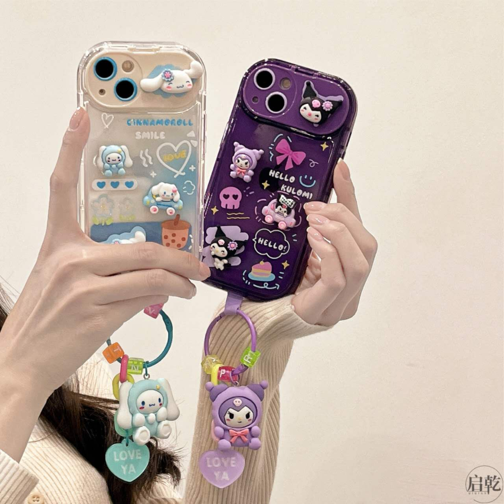 เคสนูน มีกระจก ขาตั้งได้ ลายการ์ตูนน่ารัก สำหรับOppo A78 A58 A17 A17K A12 F9 A7 A9 2020 Reno5 Reno6 Reno7Z Reno8Z เคสนิ่