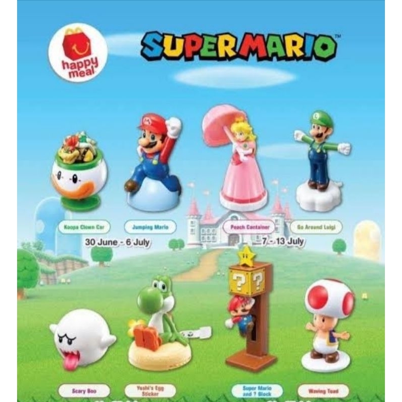McDonald's Happy Meal Super Mario งานเก่าปี 2016 ครบชุดหายาก เลิกผลิต ของแท้พร้อมส่ง Super Mario Bros Mario Kart rare