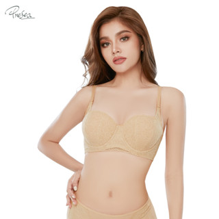 Presea  บราเกาะอก รุ่น Floral Lace Bra สีเนื้อ(Beige) MA1707