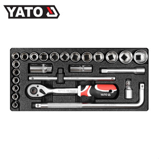 YATO YT-12671 ชุดบล็อก 1/2" 25 ตัวชุด (กล่องเหล็ก)