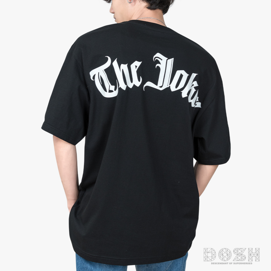 DOSH MEN'S OVERSIZED T-SHIRTS THE JOKER เสื้อยืดโอเวอร์ไซส์ FBMT5318-BL