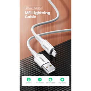 UGREEN รุ่น 20728 สายชาร์จไอโฟน 2.4A MFI Lightning to USB 2.0 สายยาว 1 เมตร