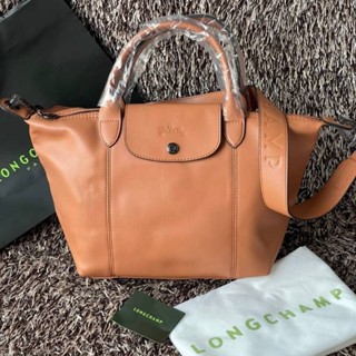 ส่งฟรี🔥 กระเป๋าถือ Longchamp แท้💯 หนังแกะ สีน้ำตาล สะพายข้าง ผู้หญิง