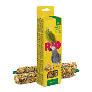 RIO Sticks for parrots with nuts and honey ขนมนก ที่ลับฟัน สำหรับนกแก้วขนาดกลางและใหญ่ รสน้ำผึ้งและถั่ว