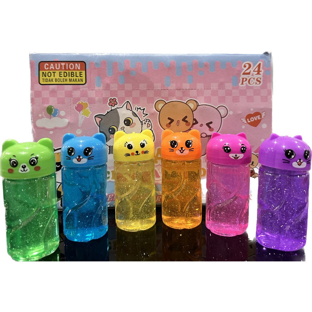 สไลม์ สลาม Slime ขวดกระบอก รูปหน้าแมว และรวมรุ่นคละแบบ Bigmart สินค้าพร้อมส่ง