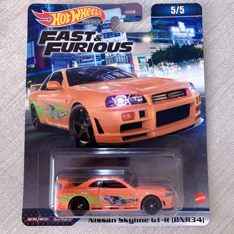 พร้อมส่ง Hot Wheels Nissan Skyline GT- R （BNR34) ลอตสติ๊กเกอร์ญี่ปุ่น