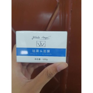 White Angel Mask 100g มาส์กลอกหน้าเนื้อครีมสีดำเพื่อผิวขาวสดใส