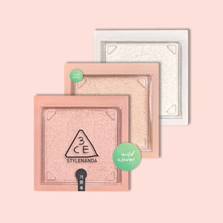 🍀 3CE : แท้สแกนได้ exp.2025 face highlighter ; open side, gentle beige, all rounder 18g