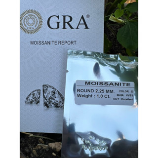 GRA Moissanite Diamond 💎 Round 2.25mm 1 carats  เพชร( 22 เม็ด น้ำหนัก 1 กะรัต) ● ขนาด 2.25 MM มิล