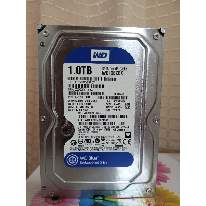 Harddisk 1TB SATA3 PC WD BLUE รุ่น WD10EZEX