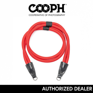 LEICA DOUBLE ROPE STRAP - RED by COOPH [18882] [Steel Ring] 126cm.