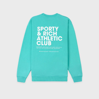 พร้อมส่ง Sporty &amp; Rich - Exercise Often Crewneck (Turquiose)