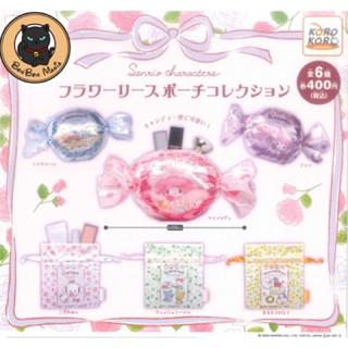 [แบบแยก]Gachapon Sanrio Characters Flower Wreath Pouch Collection set