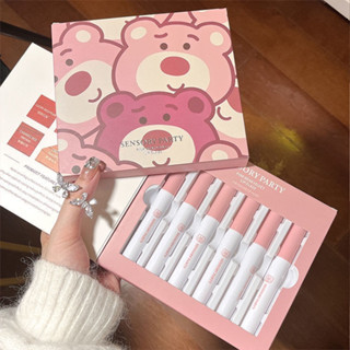 SENSORY PARTY PINK BEAR VELVET LIP GLAZE 6 เฉดสี