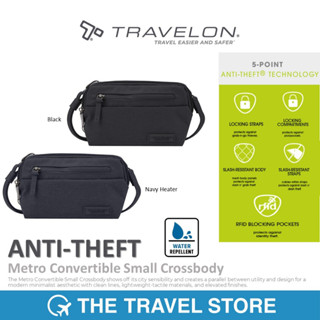 TRAVELON Anti-Theft Metro Convertible Small Crossbody (43416) กระเป๋าสะพายข้าง กระเป๋าคาดอก