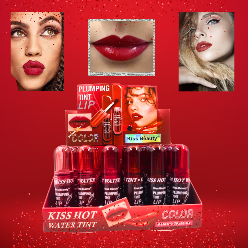Kiss Hot Water Tint 70358-03 ลิปทินท์ ลิปสติก สีติดทน เจลทินท์ คิสบิวตี้ พกพาง่าย เบาปาก กันน้ำ จูบไม่หลุด ติดทน
