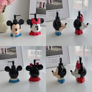 พร้อมส่ง🌈 ขวดปั๊ม Mickey Minnie มิกกี้ มินนี่ ขวดปั๊มสบู่เหลว ตกแต่งห้อง โมเดล ขวดน่ารักๆ ขวดปั๊มเจล เซรามิค ceramic