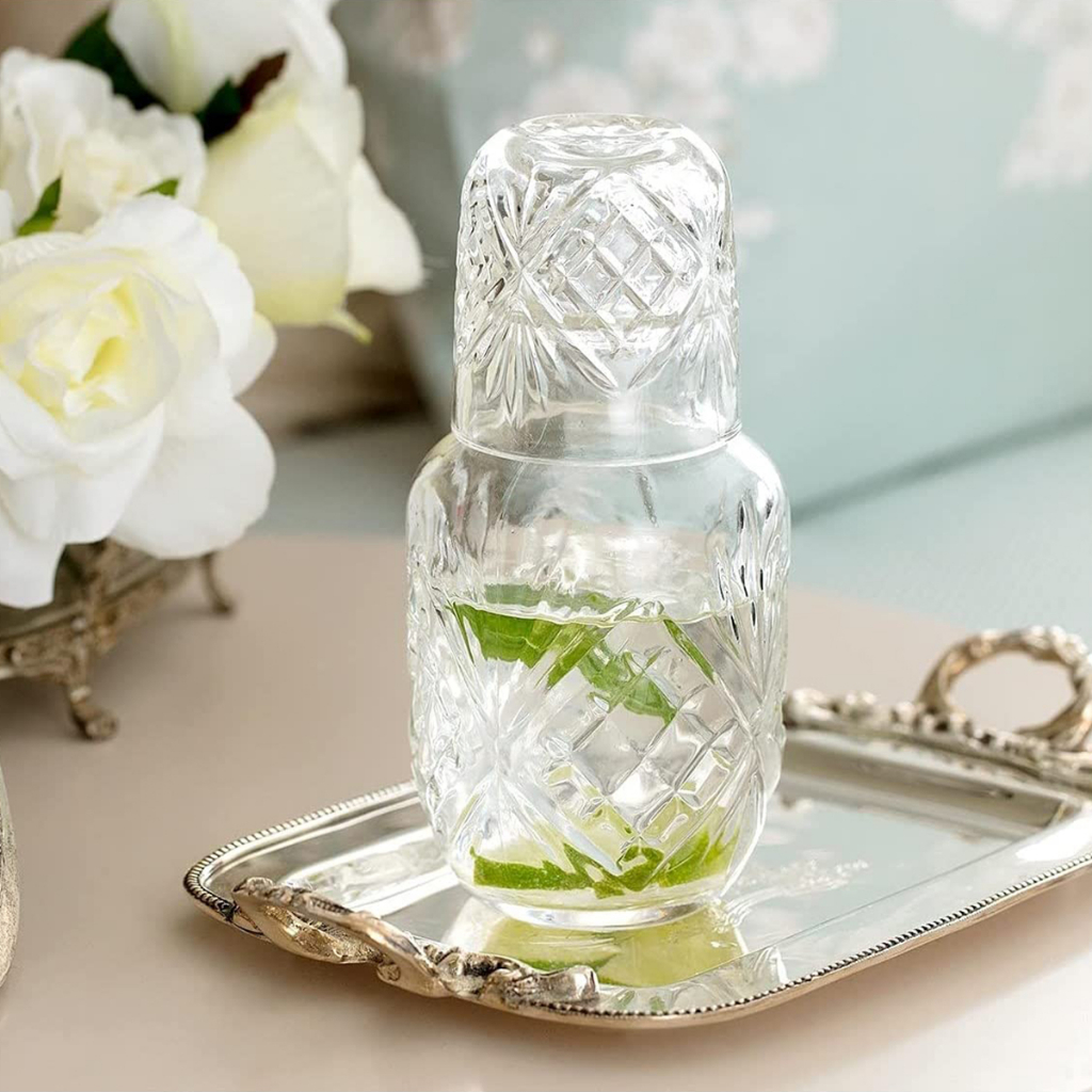 เซ็ตขวดน้ำ+แก้วลายสับปะรด Raffael ขวดแก้วน้ำหรู เซ็ตขวดน้ำหัวเตียง ราคา ถูกที่สุด ดีลบีเคเค แกลเลอรีภาพที่ 4