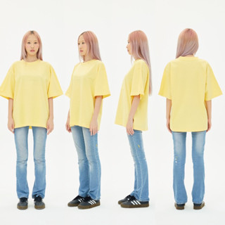 OV06 *NEW*  yellow เสื้อเหลือง Cotton20 Oversize