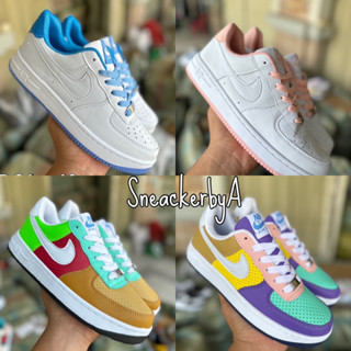 รองเท้าผ้าใบ Air Force 1 สีพาสเทล sz.36-40 (แนะนำเผื่อ1ไซส์)พร้อมส่ง