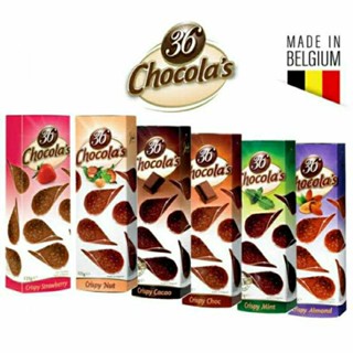 🍫🍫พร้อมส่ง🍫🍫ช็อกโกแลตแท้Belgiumแผ่นบางมี 8 รสชาติให้เลือก Chocolas 36