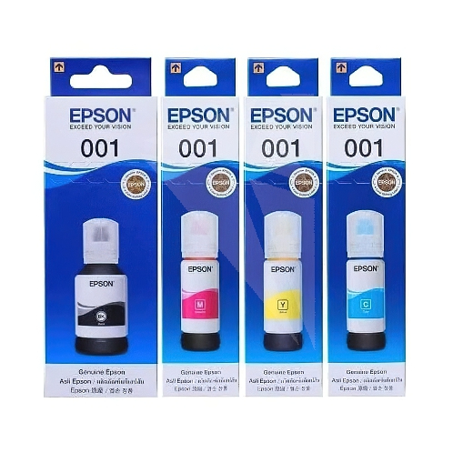 หมึก EPSON 001 ของแท้มีกล่อง T03Y100/ T03Y200/ T03Y300/ Y03Y400=4สี