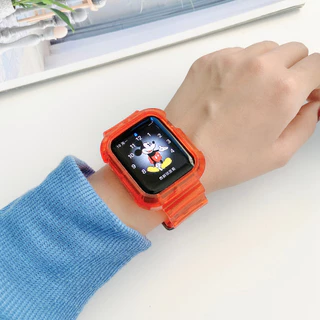 สายนาฬิกาข้อมือ ซิลิโคนนิ่ม แบบใส สําหรับ iWatch 11 10 9 8 7 6 SE 5 4 3 2 1 ขนาด 49mm46มม41มม45มม40มม44 มม42มม38 มม