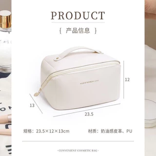 包 (3สี/พร้อมส่ง) กระเป๋าเครื่องสําอาง กระเป๋าออแกไนเซอร์ หนัง PU กันน้ำ จุของได้เยอะ แบบพกพา หนังไม่ย้วย