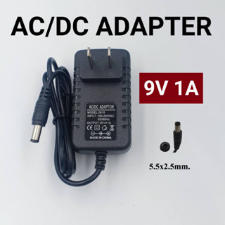 AC DC Adapter 9V 1A ไฟ LED พร้อมหลอดไฟสตริป 5.5x2.2mm 9โวล์ท 1แอมป์