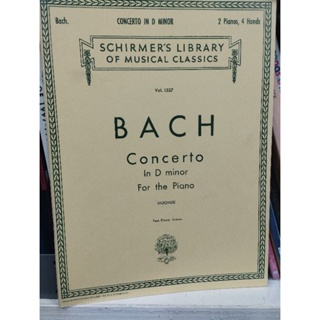 BACH CONCERTO IN D MINOR V.1527 2P4H (HAL-SC)073999598506