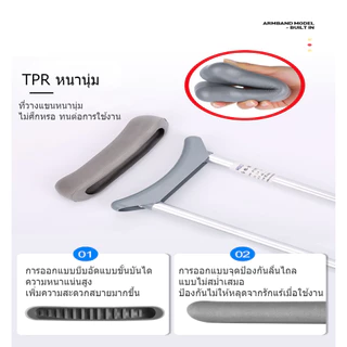 ไม้ค้ำยันอลูมิเนียม 1คู่ ไม้ค้ำผู้สูงอายุ ปรับความสูงได้ 5 ระดับ รับน้ำหนักได้ดี ที่รองรักแร้นุ่ม พร้อมส่ง