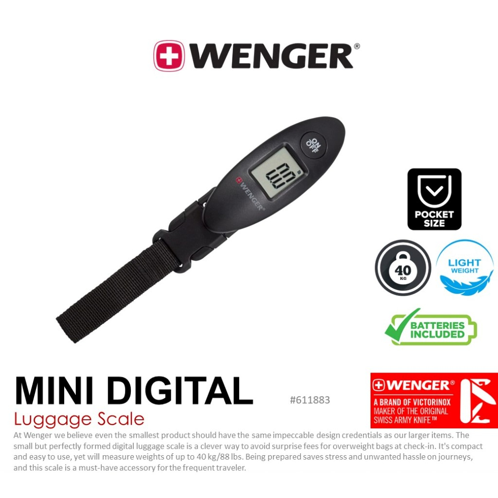 Wenger Mini Digital Luggage Scale (611883) เครื่องชั่งน้ำหนักกระเป๋า พกพาง่าย สะดวก น้ำหนักเบา