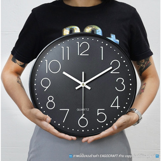 นาฬิกาแขวน wall clock นาฬิกา 3D เลขชัด ขนาด12นิ้ว*  &gt;&gt;นาฬิกาติดผนัง ทรงกลม เข็มเดินเรียบ เสียงเงียบ CK0009  ระบบ QUA