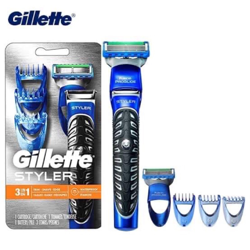มีดโกนหนวดไฟฟ้า 3 in 1 Gillette Fusion ProGlide Power Styler Shaving Razor 1 Pack มีดโกน มีดโกนหนวด
