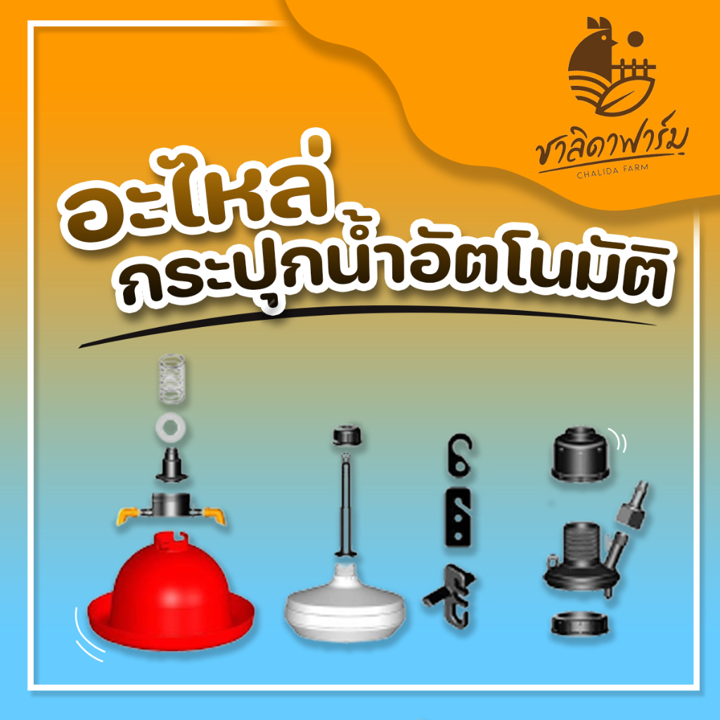 อะไหล่ถังน้ำไก่อัตโนมัติ/ อะไหล่ที่ให้น้ำไก่อัตโนมัติ/ อะไหล่กระปุกน้ำไก่อัตโนมัติ Automatic Drinker ออกใบกำกับภาษีได้