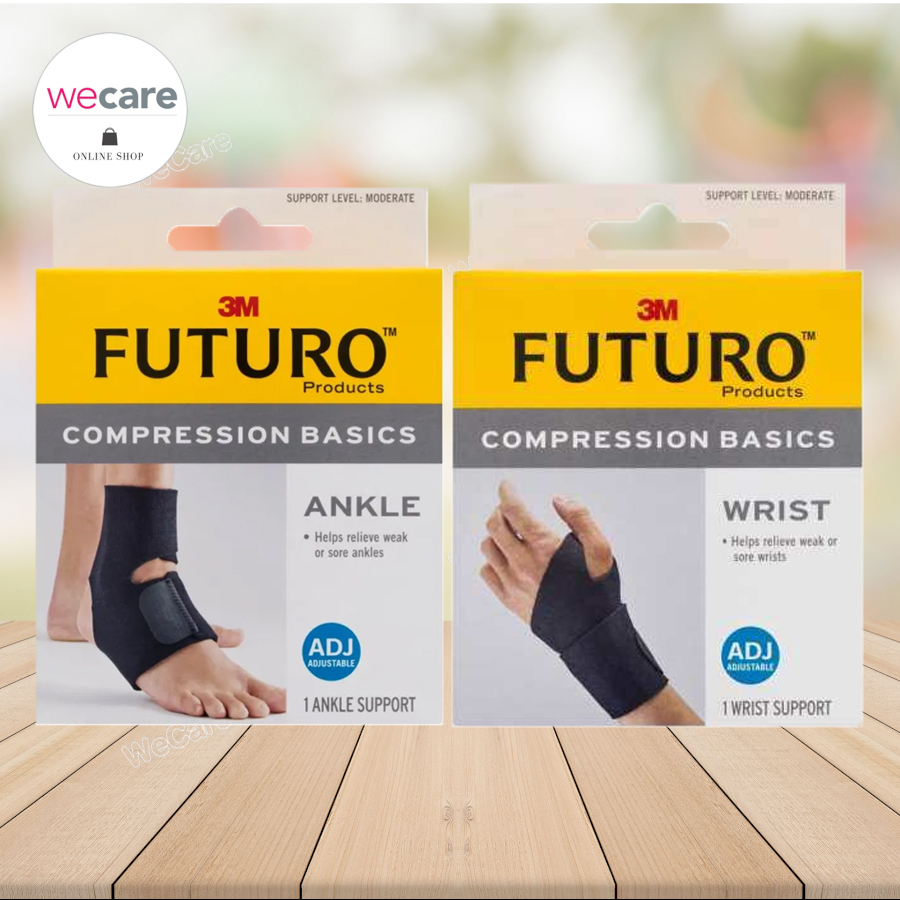 Futuro Compression Basics ฟูทูโร่ อุปกรณ์พยุงข้อเท้า ข้อมือ รุ่นเบสิค แบบปรับกระชับได้