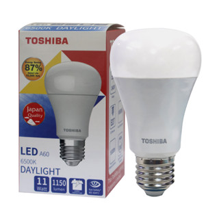 TOSHIBA หลอดไฟ LED 11W แสงขาว / แสงส้ม  (DL/WW) E27