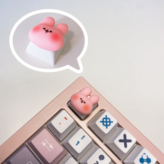 พร้อมส่ง!! Keycap/คีย์แคป กระต่ายแก้มแดง