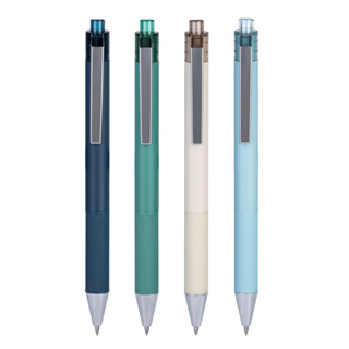 ปากกาหมึกเจล ปากกาหมึกสีดำ ปากกาเจลลูกลื่น ปากกาจดสรุป Gel pen เขียนลื่น คละสี 6 แท่ง 0.5mm เปลี่ยนไส้รีฟิลได้ Officeme