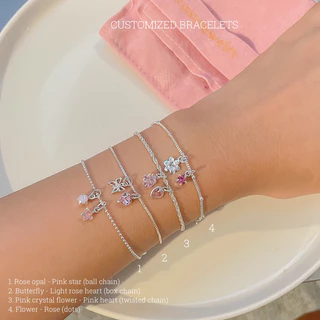 SissyJewelry // สร้อยข้อมือเงินแท้ (แจ้งจี้ช่องหมายเหตุ) Customized bracelets เลือกจี้เองได้🎁Free gift box🎁