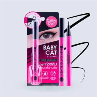 CATHY DOLL BABY CAT EYELINER 0.5G Liner หัวสลิม ติดทน เส้นคมชัด