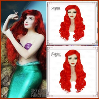 วิกเจ้าหญิงนางเงือก little mermaid วิกลิตเติ้ลเมอเมด วิกAriel วิกแอเรียล ความยาว 75-80 cm.วิกเจ้าหญิง wc3/wc28.3